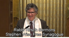 Rabbi Hirsch Sermons - Stephen Wise Free Synagogue banner